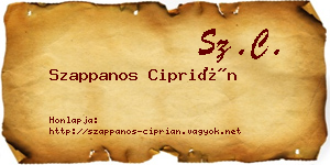 Szappanos Ciprián névjegykártya